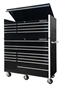 rollcabs.com CRX552512RC 55" 12 DRAWER BLACK ROLLING TOOL CABINET AND TOP CHEST SET