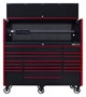 black combo with red trim tool box set