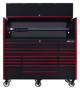 black with red trim tool box set