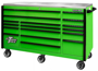 EX7217RCQ Green with Black Rolling Tool Cabinet Mag Wheels