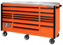 Orange with black trim EX7217RC Tool Cabinet Box Wheels
