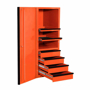 Tool Side Cabinet Orange with Black Trim