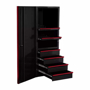 Side Tool Cabinet Locker Black with Red
