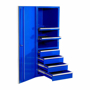 Side Tool Cabinet Locker Blue with Chrome Handle