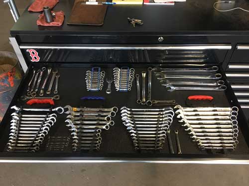 Scott H submits photo of his new CRX72" Tool Box neatly organized